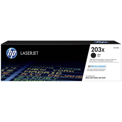 Toner alta capacità 203X HP nero  CF540X